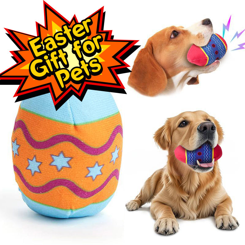 Easter Egg Toys for Pet - Interactive Dog Egg Toy with Squeaky Sound for Aggressive Chewers - DropOnline.co