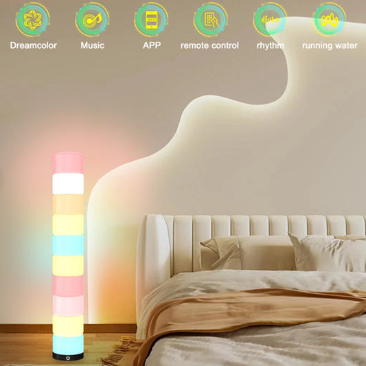 Full Color RGBIC Ambience Light Music Audio Floor Lamp Home Decor - DropOnline.co