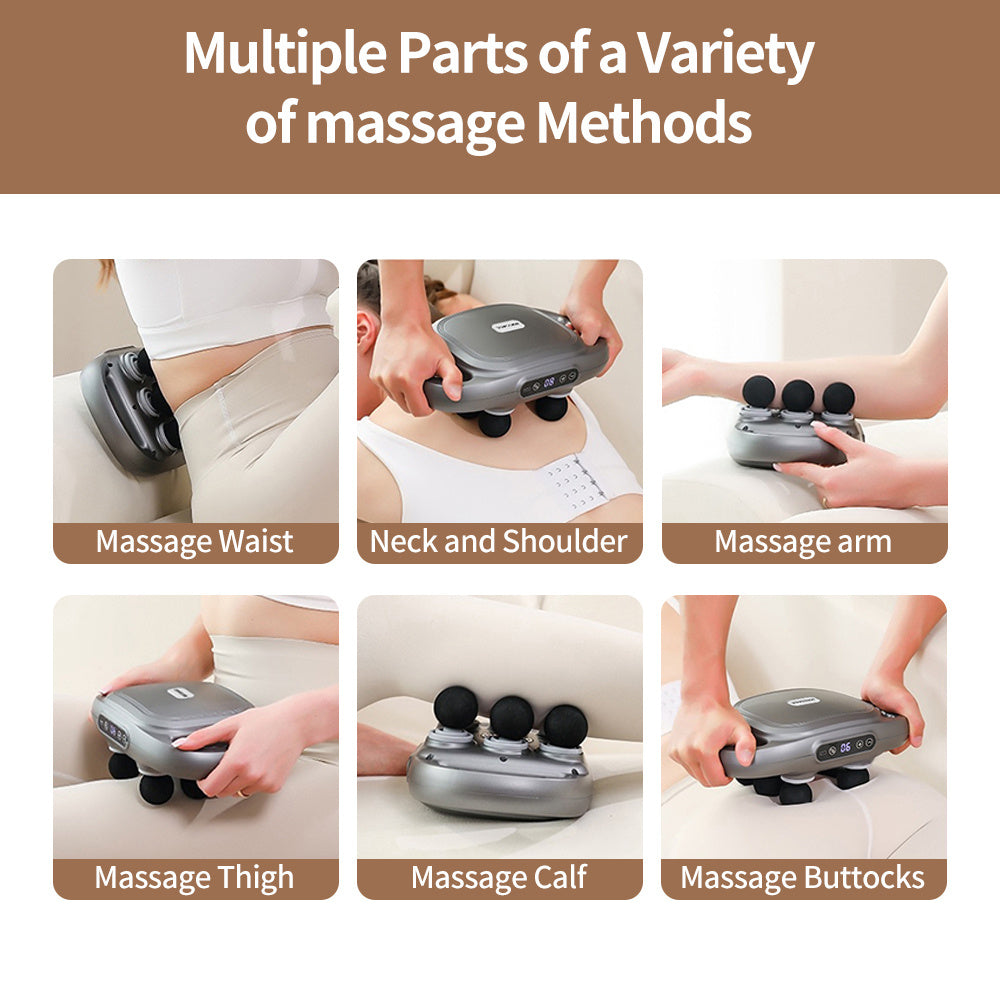 Handheld Deep Tissue Massagers  Percussion Massage Gun  6-Head Back Massager For Muscle Relaxation In Back Leg Neck Shoulder And Body Gifts For Families And Friends - DropOnline.co