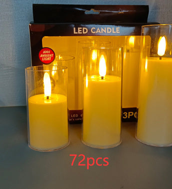 Electric Candle Lamp Led Simulation With Cup Home Decor - DropOnline.co