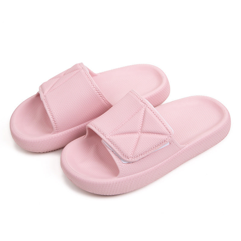 Poop Feeling Velcro Platform Female Summer Couple Bathroom Home Bath Eva Slippers - DropOnline.co