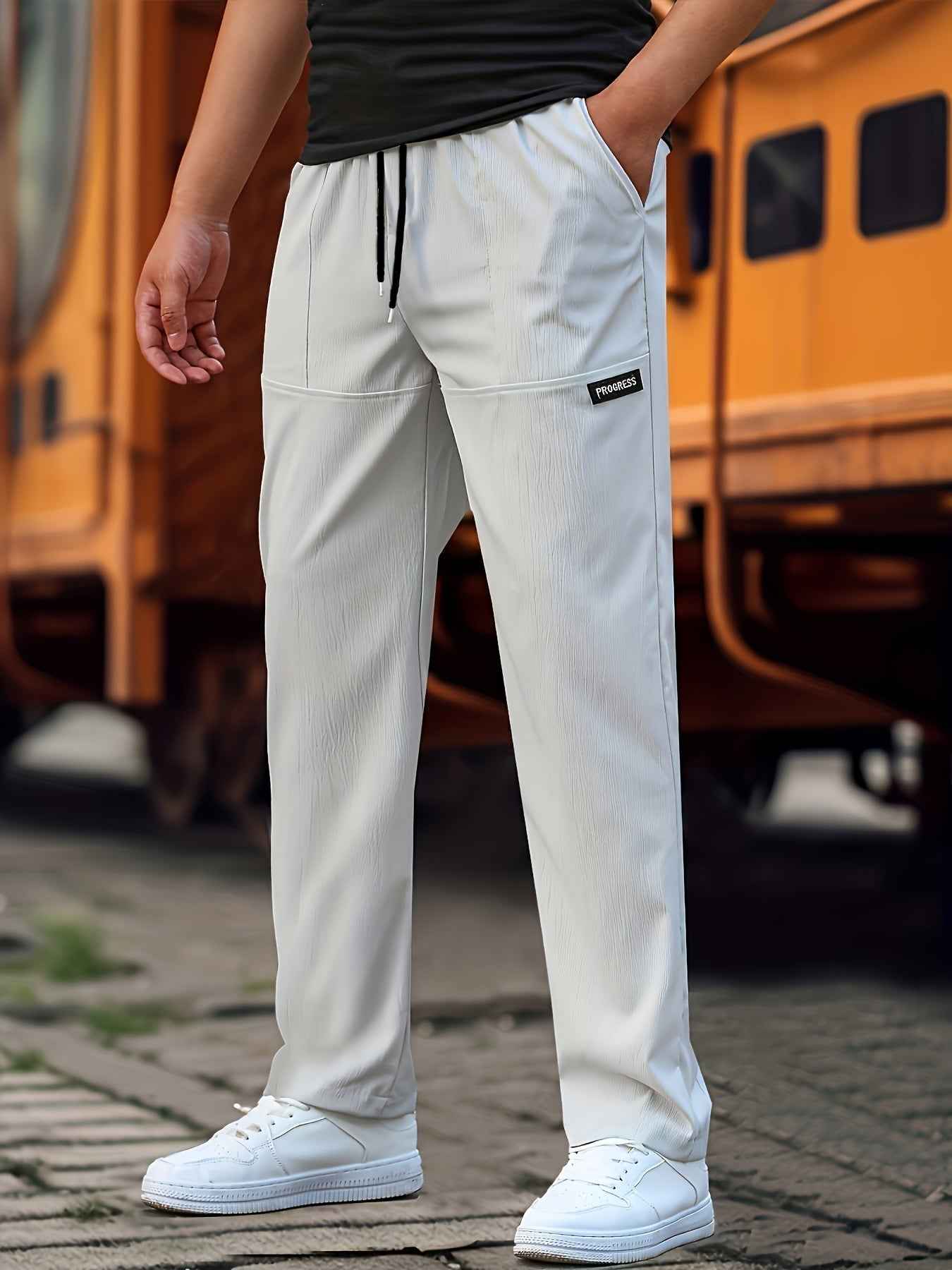 Men's Fashion Printed Ankle Pants - Casual Tapered Trousers