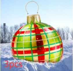 Giant Inflatable Christmas Ball 60cm - PVC Outdoor Ornament Decoration for Tree & Yard - DropOnline.co