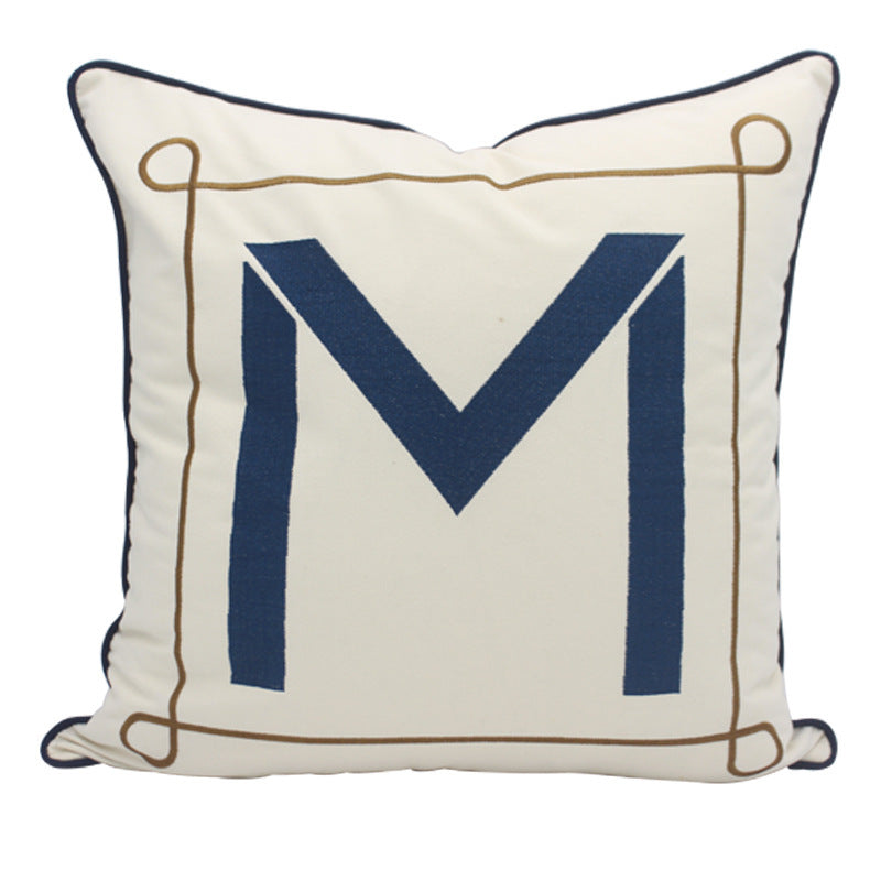 Dutch Velvet Embroidery Pillow Cover Series American Model Room Bedside Cushion - DropOnline.co