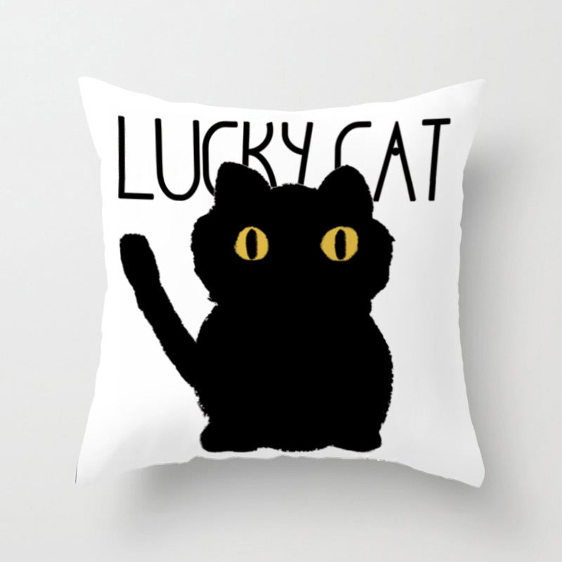 Geometric English Letter Simple And Light Luxury Waist Cushion Pillowcase - DropOnline.co