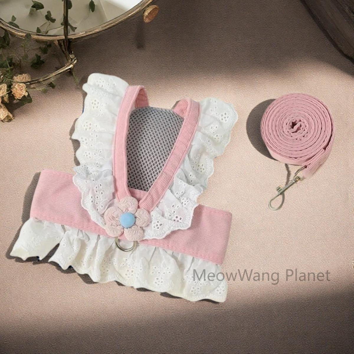 Dog Leash Cat Leash Premium Summer Pet Harness Leash Set Breathable Lightweight And Escape Proof Vest For Cats Small Dogs Adjustable Outdoor Walking Gear With Secure Leash Attachment Luxury Pet Gift F - DropOnline.co