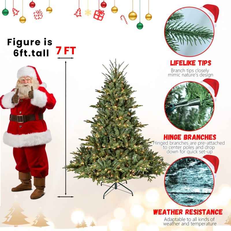 PE/PVC Christmas Tree Green - Realistic Holiday Decoration Tree - DropOnline.co