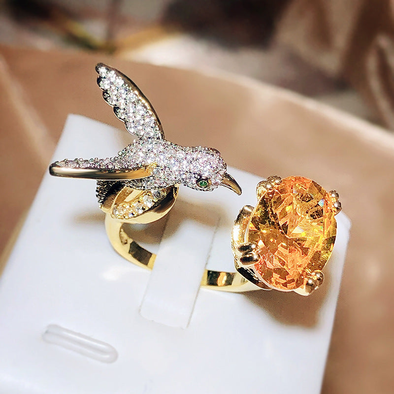 Women's Fashion Saint Mary's Hummingbird Ring - DropOnline.co