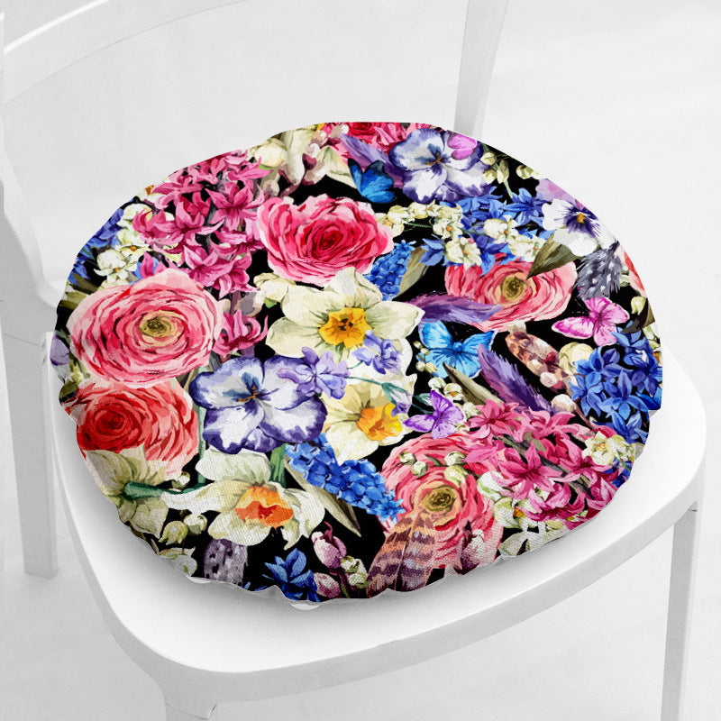 Flower Flower 213 Thick Flannel Chair Cushion - DropOnline.co