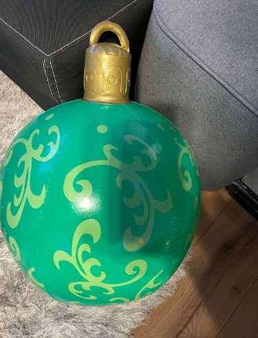 Giant Inflatable Christmas Ball 60cm - PVC Outdoor Ornament Decoration for Tree & Yard - DropOnline.co
