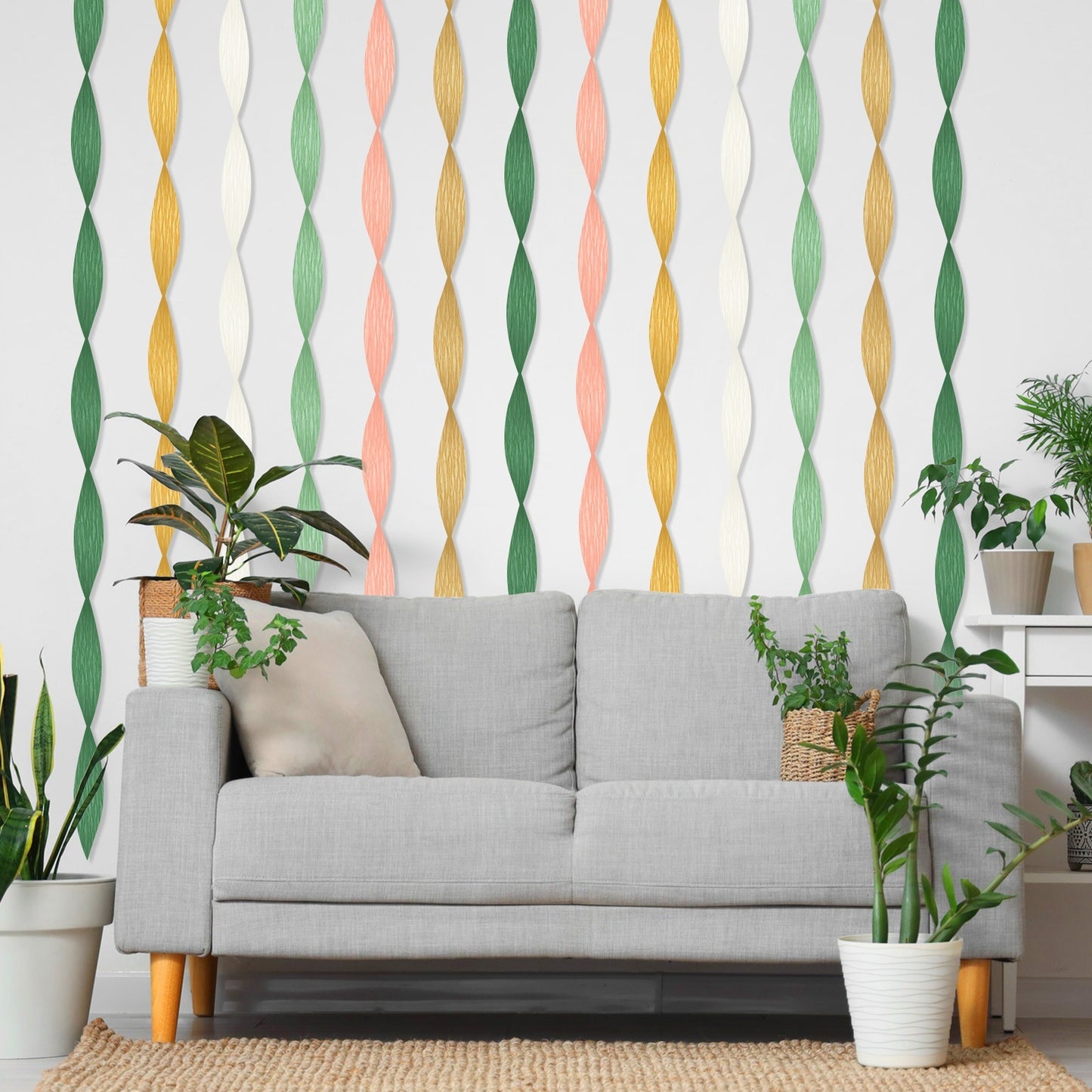 Wedding Party Crepe Paper Decorations, 6 Rolls Crepe Paper Streamers In Olive Green Brown Dark Green Gold Peach White Streamers For Bridal Wedding Birthday Shower Party Decor-Clearance - DropOnline.co