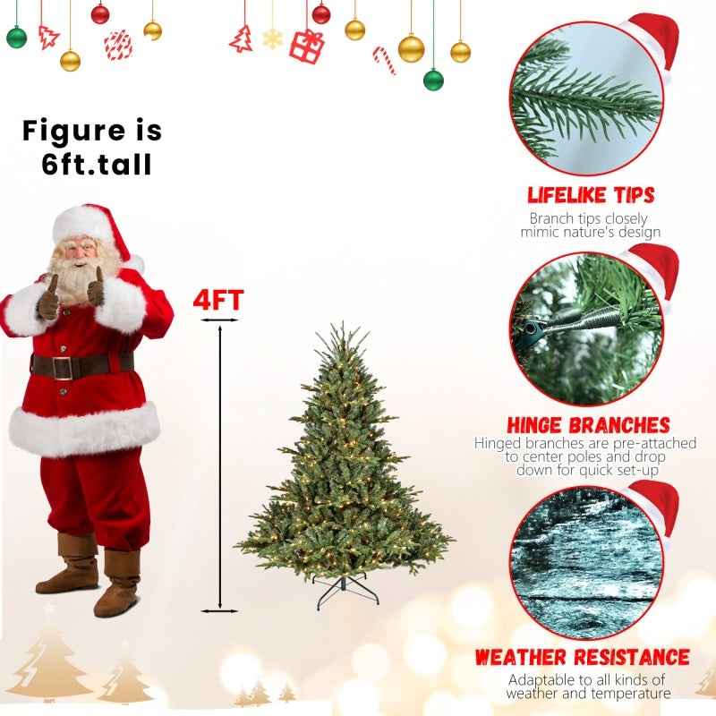 PE/PVC Christmas Tree Green - Realistic Holiday Decoration Tree - DropOnline.co