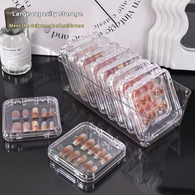 Transparent Manicure Small Wear Nail Box Handmade Nail Storage Box - DropOnline.co