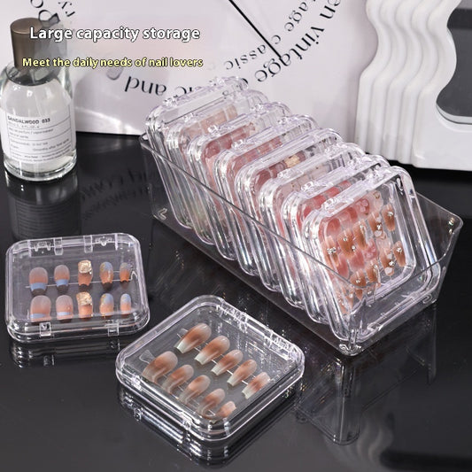 Transparent Manicure Small Wear Nail Box Handmade Nail Storage Box - DropOnline.co