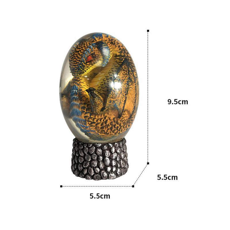 LED Lava Dragon Egg Ornamental Decor Dinosaur Egg Statue Resin Dragon Egg Crystal Minerale Gemstone Reiki Home Decor - DropOnline.co