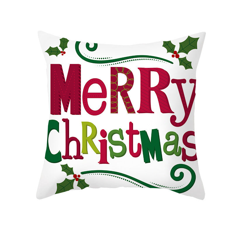 Cartoon Letter Printed French Velvet Cushion Cover - DropOnline.co