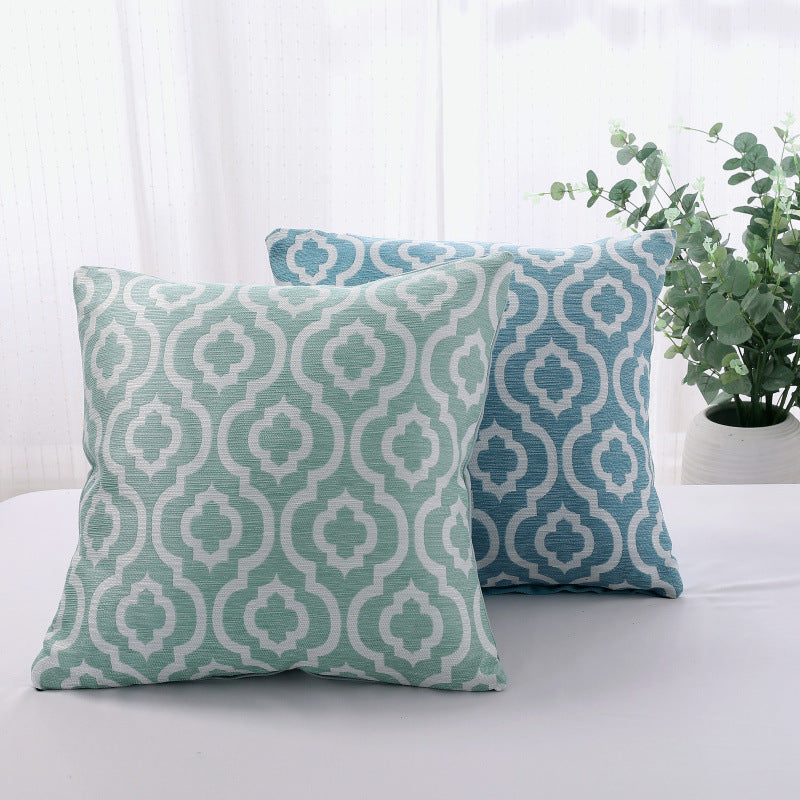 Cotton And Linen Yarn-dyed Sofa Cushion Pillowcase Simple - DropOnline.co