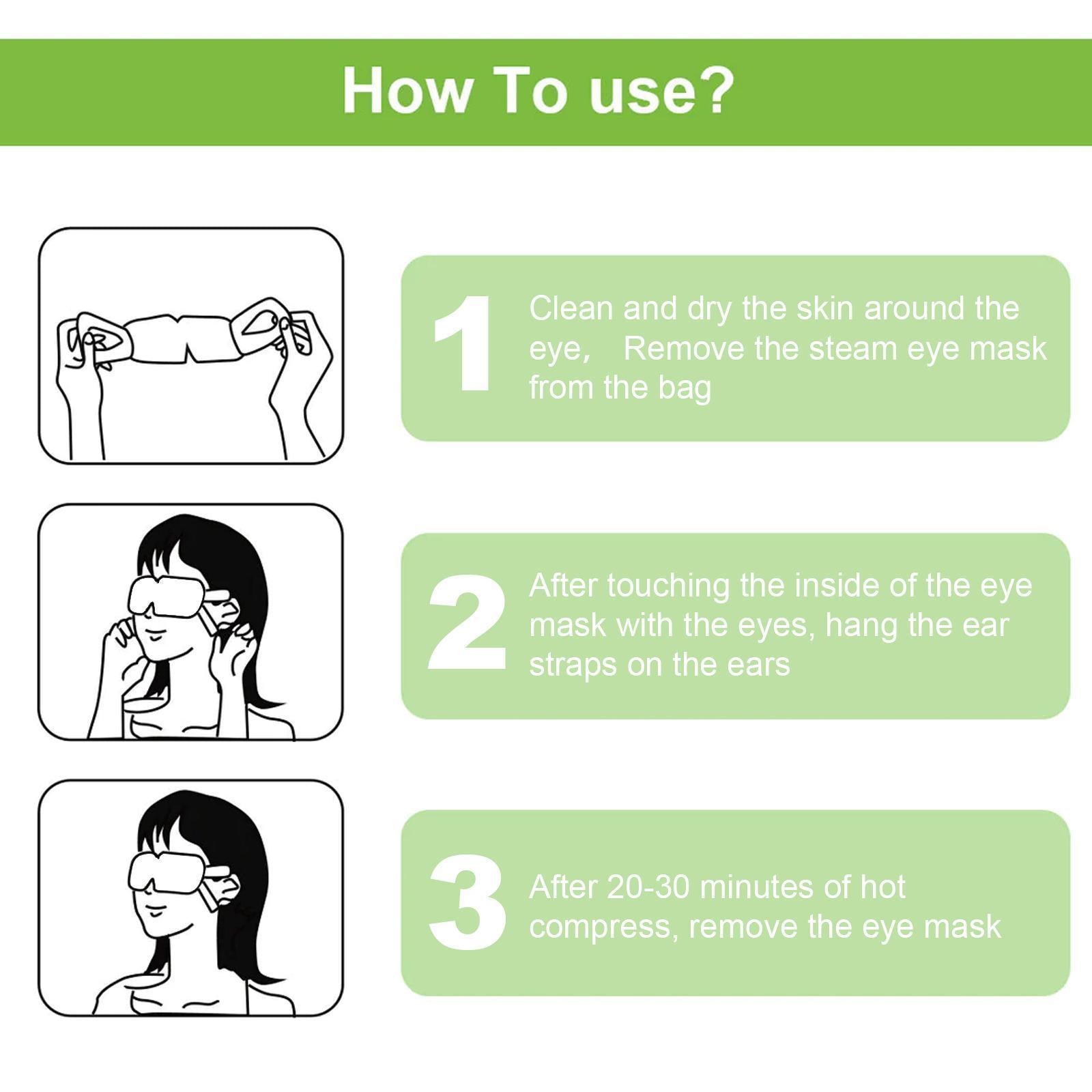 5PCS Steam Eye Mask, No Scent, Self-Heating Eye Mask, Eye SPA Mask, Relieve Eye Strain Fatique, Dark Circles, Puffiness - DropOnline.co