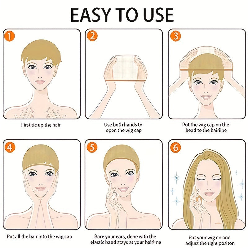 Stylish Synthetic Wig With Straight Hair, Non-toxic Wig, 26-inch Heat-resistant Long Black Hair, Bangs And Rose Net Hat, Suitable For The Whole Scene. - DropOnline.co