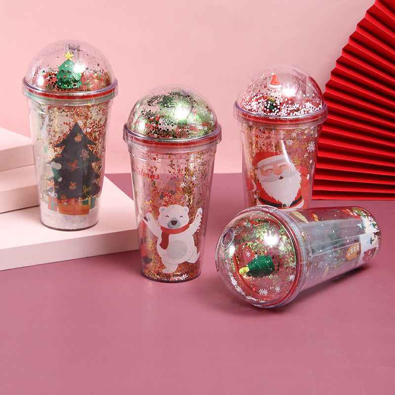 Christmas Theme Water Cup - Holiday Drinkware - DropOnline.co