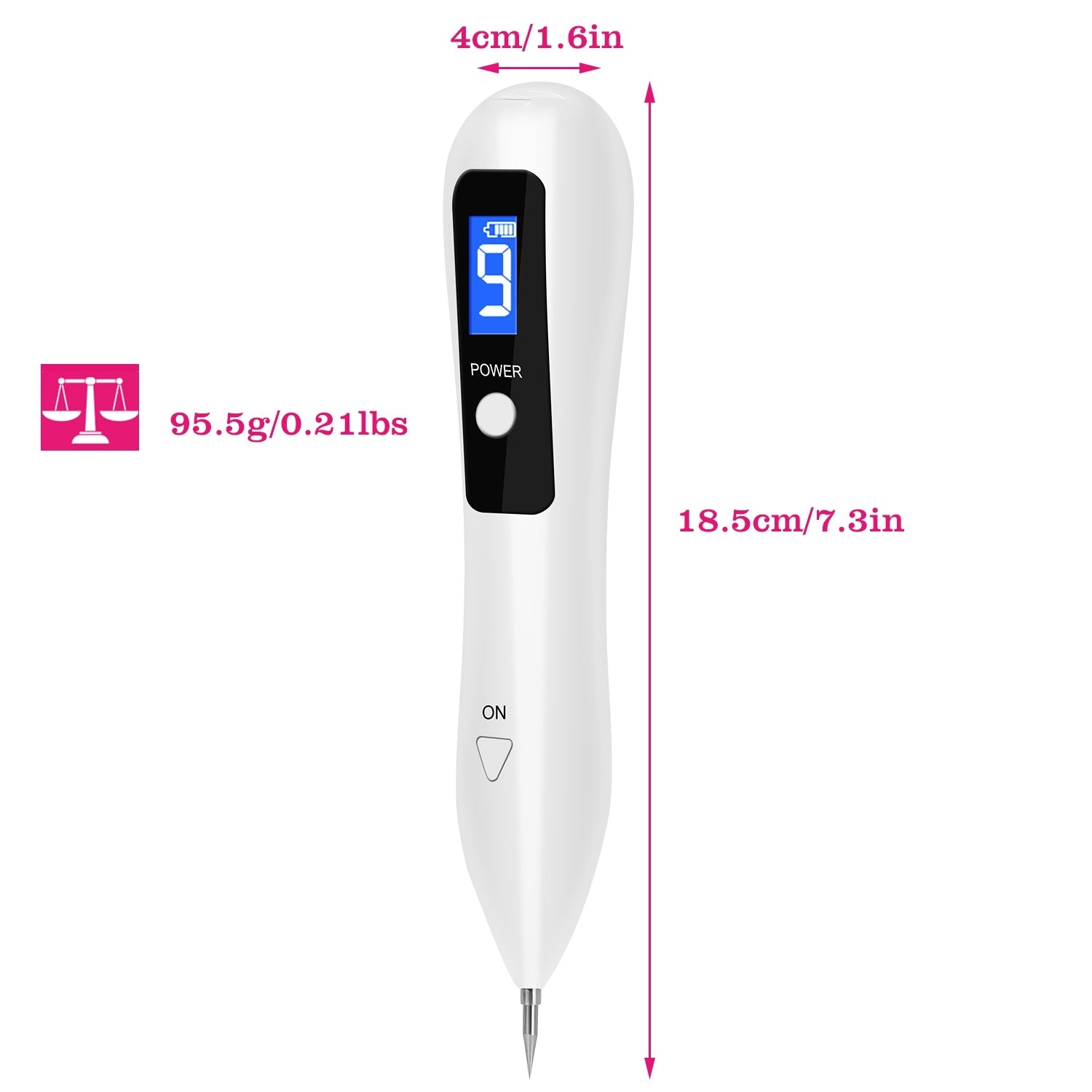 Skin Tag Repair Kit Portable Beauty Equipment Multi-Level With Home Usage USB Charging LCD Level Adjustable 6 Replaceable Needles - DropOnline.co