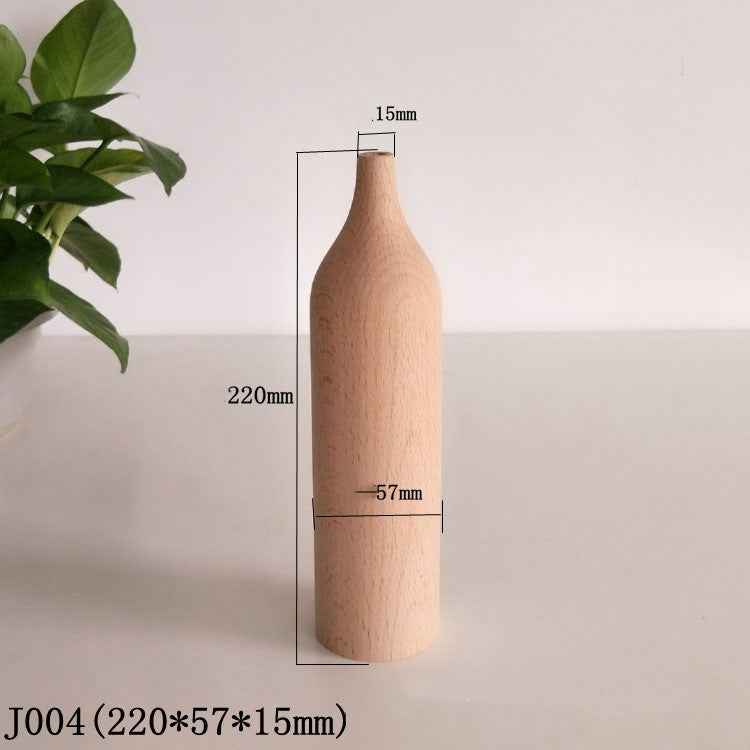 Home Simple Decoration Wooden Vase - Modern Minimalist Office Desktop Flower Holder - DropOnline.co