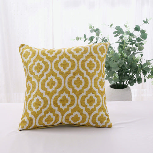 Cotton And Linen Yarn-dyed Sofa Cushion Pillowcase Simple - DropOnline.co