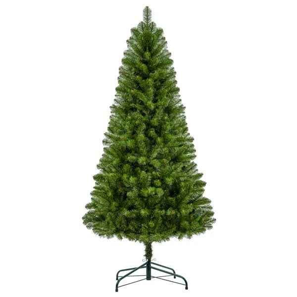 7FT Unlit Artificial Christmas Tree - 775 Tips Full PVC Branches with Sturdy Metal Stand - DropOnline.co