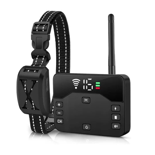2 In 1 Wireless Electric Dog Fence Waterproof Pet Shock Boundary Containment System Electric Training Collar For Small Medium Large Dogs - DropOnline.co