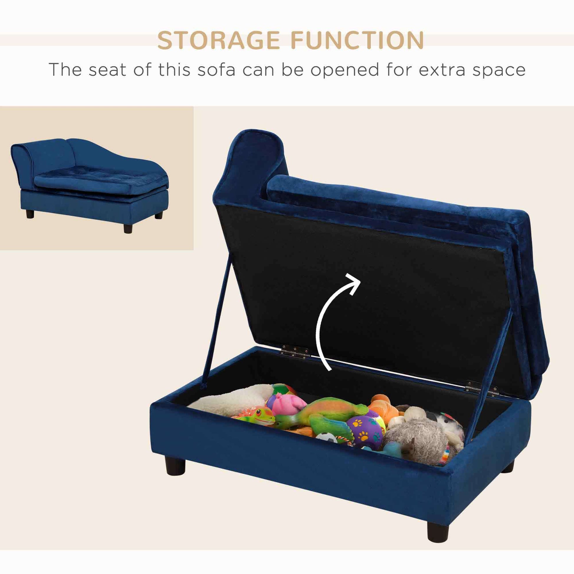 Luxury Small Dog Bed With Hidden Storage - DropOnline.co