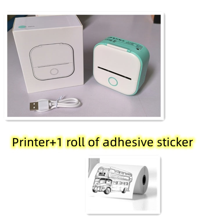 Portable Mini Thermal Label Printer Home Photo Printer Student Wrong Question Printer Bluetooth-compatible Mini Label Printer Price Tag - DropOnline.co