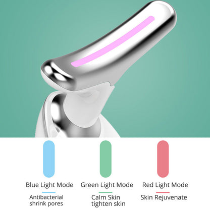 EMS Thermal Neck Lifting Massager - Electric Microcurrent Wrinkle Remover with LED Photon Therapy