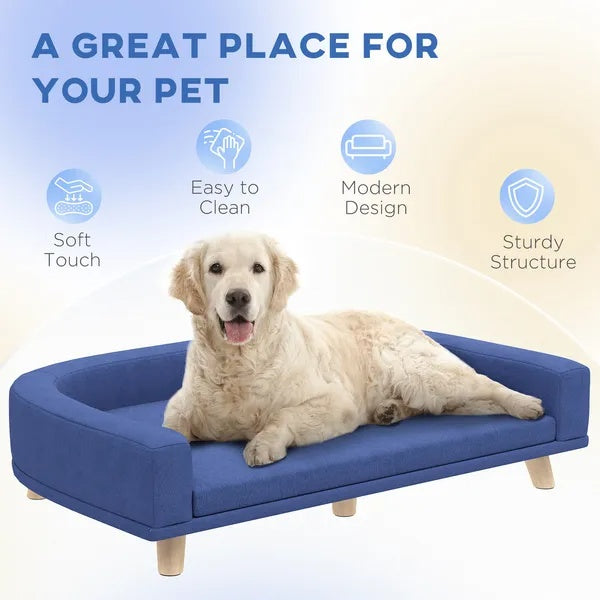 Dog Sofa Couch Bed With Washable Cushion For Large Dogs - DropOnline.co