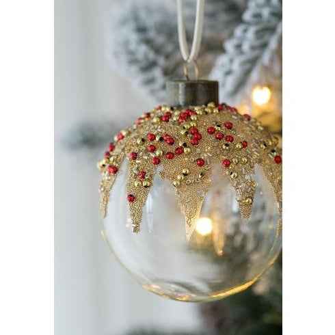D3 Christmas Ball Ornaments - Glass Decorative Hanging Balls Set of 12 - DropOnline.co