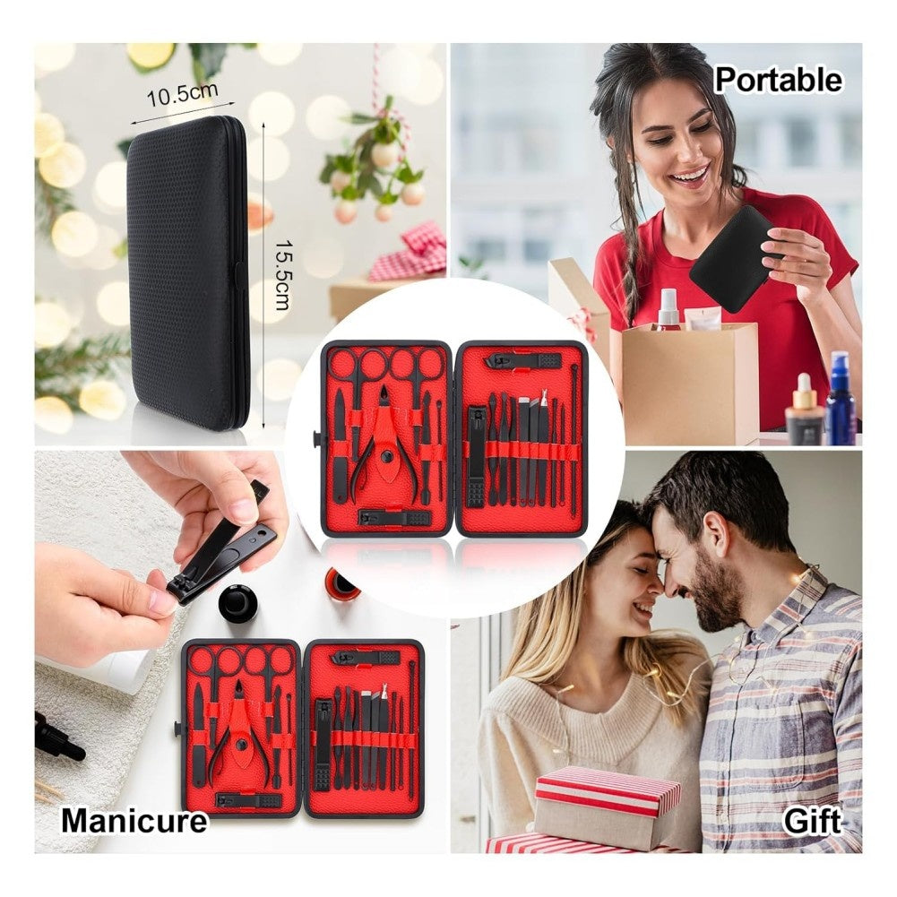 18-Piece,Nail Clippers Trimming Tool Set, Manicure Set, Pedicure Kit, Nail Clippers, Professional - DropOnline.co