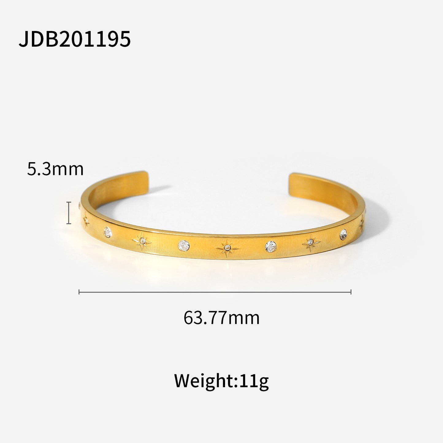 Fashionable And Versatile Gold-plated Stainless Steel Bracelets With Zirconia - DropOnline.co