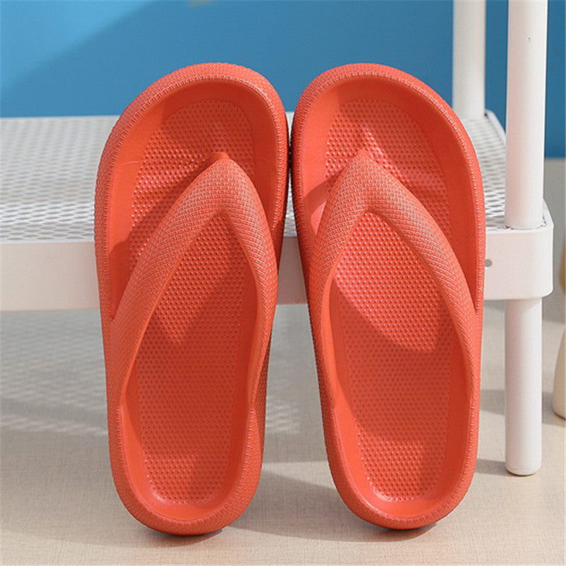 Clip Toe Shoes Eva Non-Slip Slippers Soft Sole Flip Flops Women Thick Bottom Bathroom Slides Summer - DropOnline.co