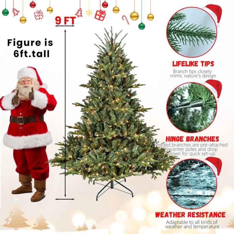 PE/PVC Christmas Tree Green - Realistic Holiday Decoration Tree - DropOnline.co