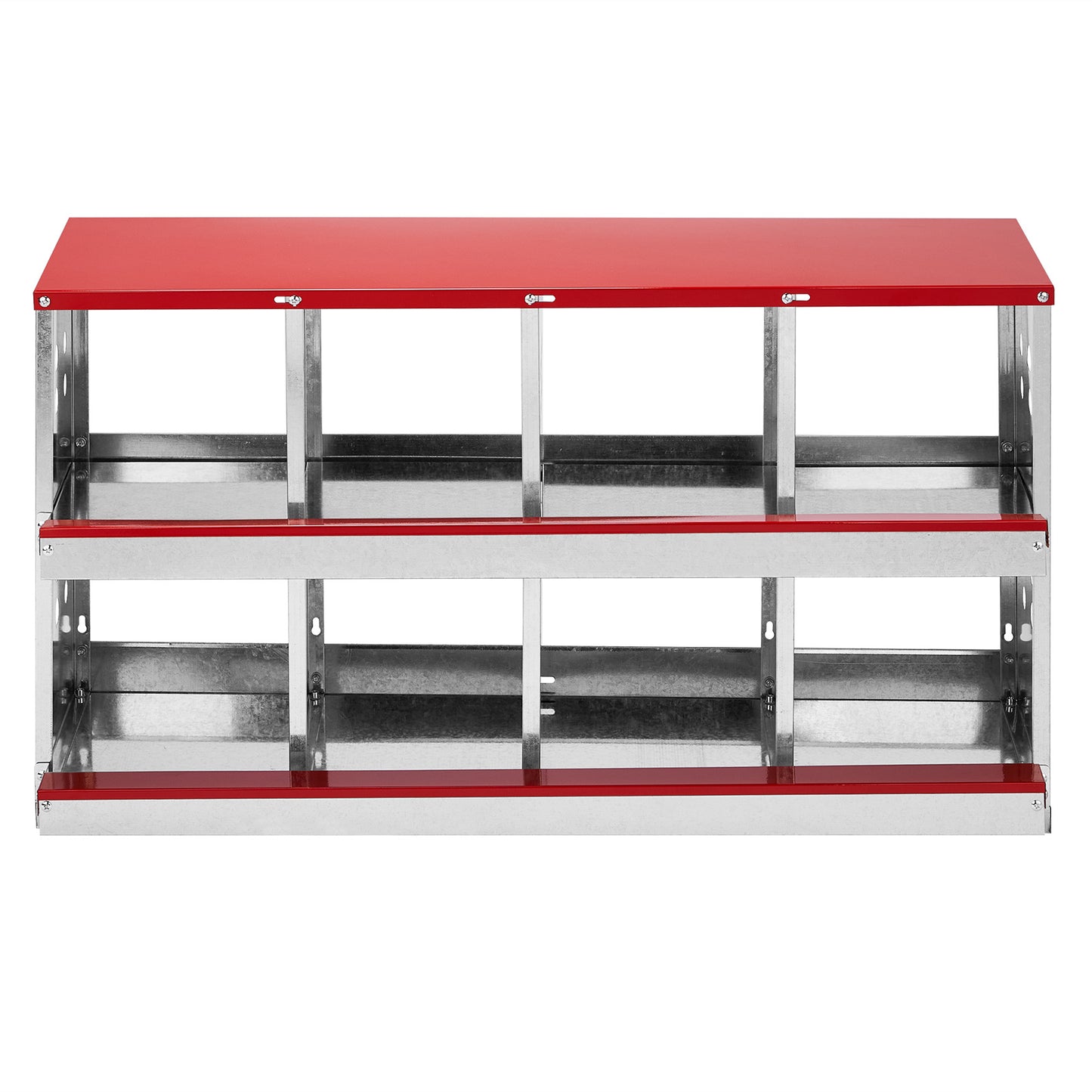 Dismantling And Installation Of Iron Red Feeding Supplies For An 8-compartment Sloping Roof House - DropOnline.co