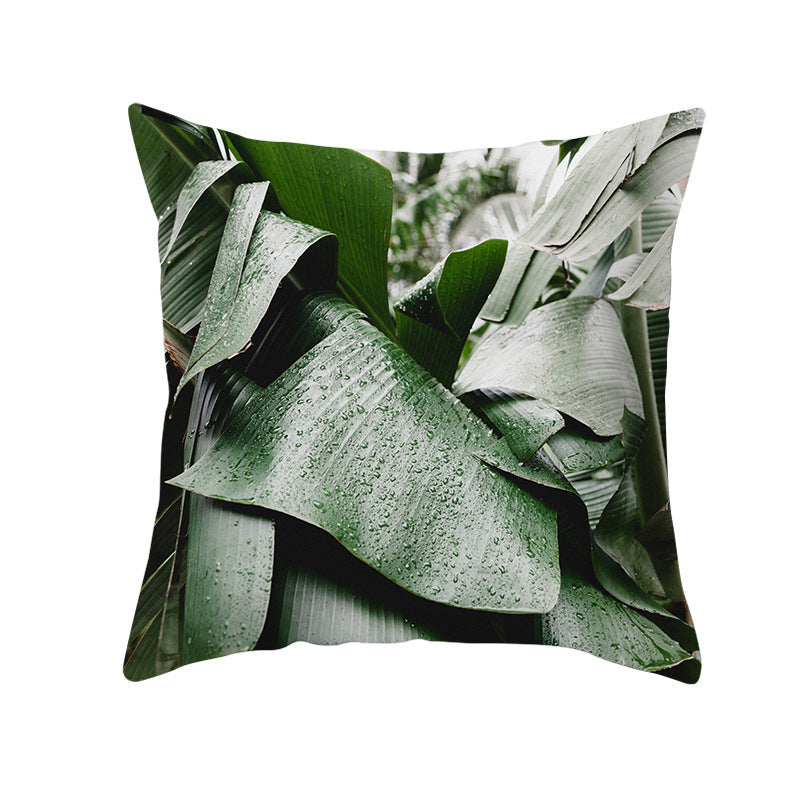 Light Tropical Plants Home Decor Peach Skin Fleece Pillowcase - DropOnline.co