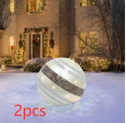 Giant Inflatable Christmas Ball 60cm - PVC Outdoor Ornament Decoration for Tree & Yard - DropOnline.co