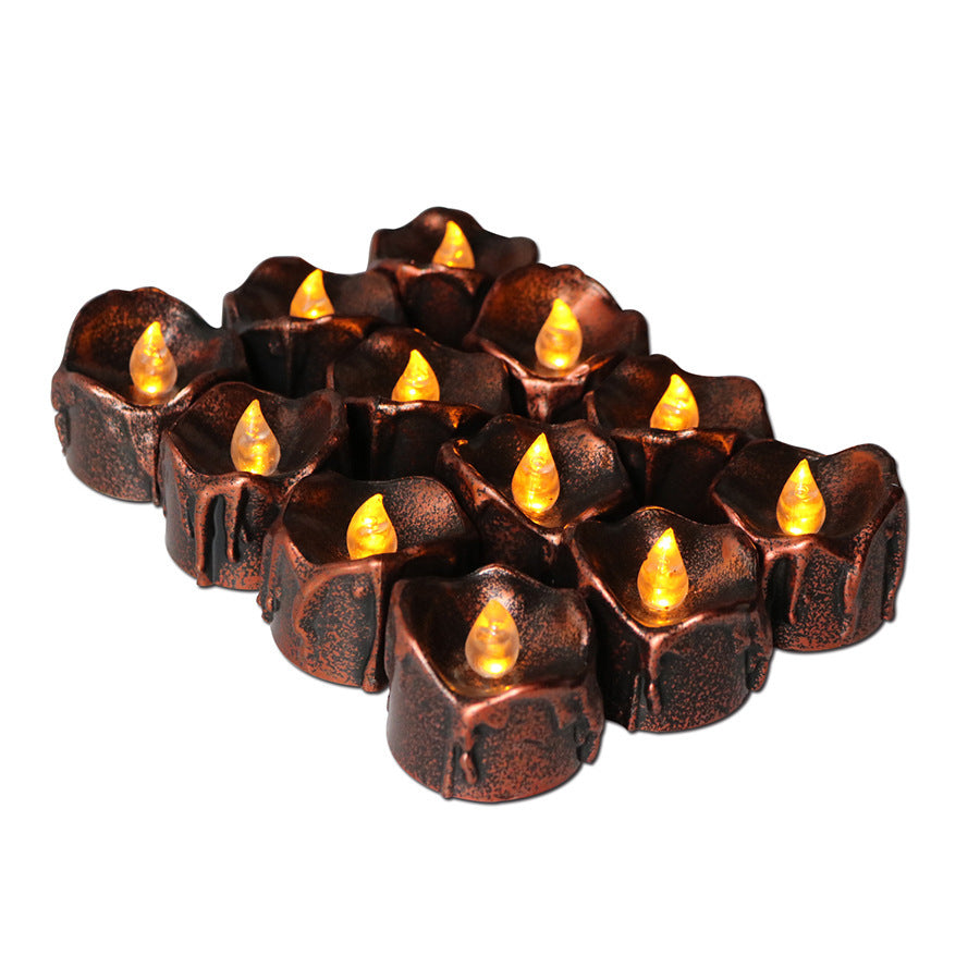 LED Black Electronic Candle Light Table Decoration Light Halloween Decoration Pumpkin Party Party Supplies Home Decor - DropOnline.co