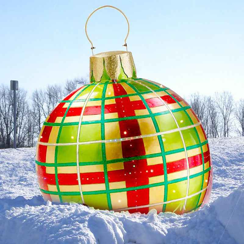 Giant Inflatable Christmas Ball 60cm - PVC Outdoor Ornament Decoration for Tree & Yard - DropOnline.co