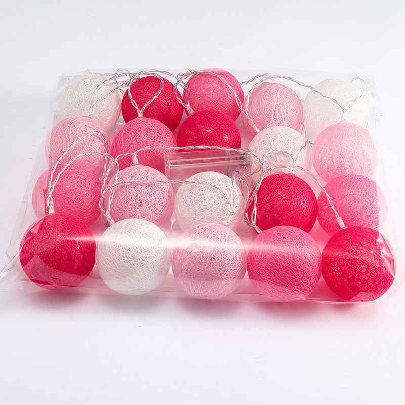 LED Cotton Ball String Lights - Festoon Ornamental Lamp for Christmas & Parties - DropOnline.co