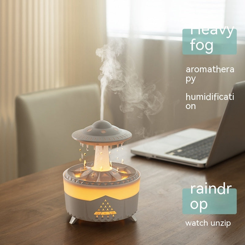 New UFO Raindrop Humidifier Water Drop Air Humidifier USB Aromatherapy Essential Oils Aroma Air Diffuser Household Mist Maker Home Decor - DropOnline.co