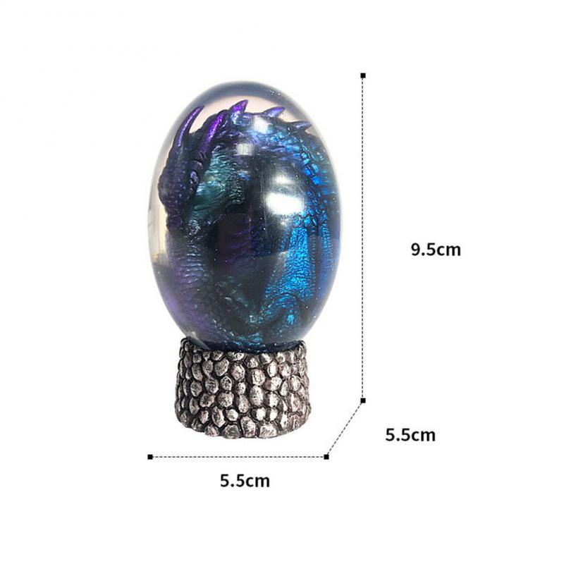 LED Lava Dragon Egg Ornamental Decor Dinosaur Egg Statue Resin Dragon Egg Crystal Minerale Gemstone Reiki Home Decor - DropOnline.co