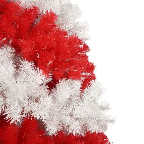 6ft Artificial Candy Cane Christmas Tree - 300 LED Lights & 900 Bendable Branches - DropOnline.co