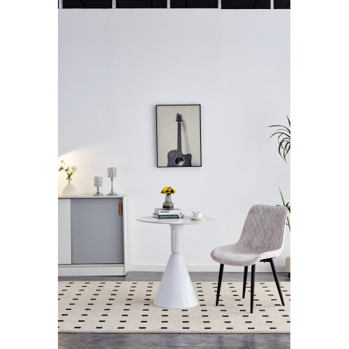 White Coffee Table, Simple Modern Negotiation Table, Balcony Dining Table - DropOnline.co