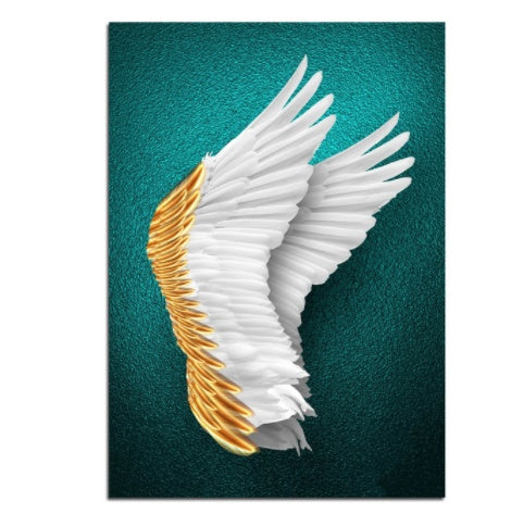 Gold Butterfly Wall Poster Modern Canvas Painting Art Corridor Living Room Bedroom Decor - DropOnline.co