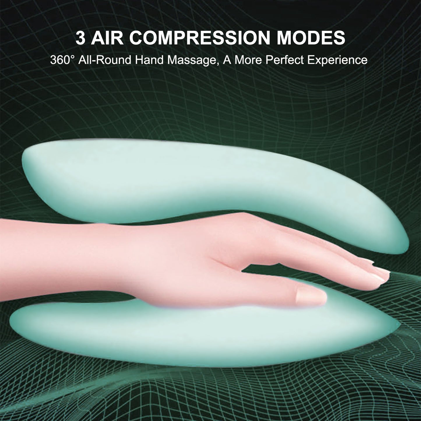 3-Speed Hand Massager With Heat, Air Compression & 30-Min Timer, Portable & Relaxing - DropOnline.co